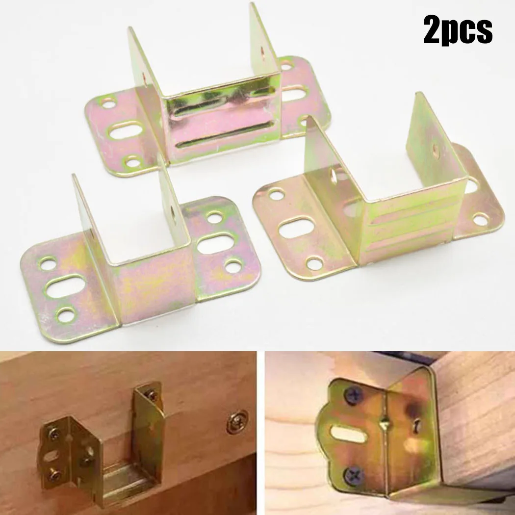 Furniture Hook Hardware - 2pcs U Shaped Metal Bed Bracket