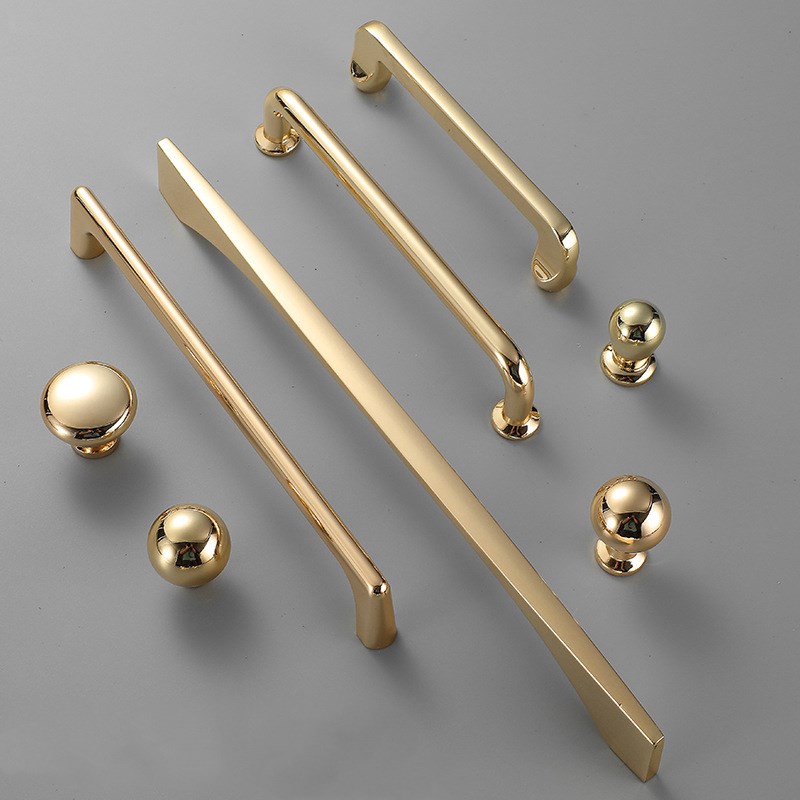 Furniture Hardware China - Zinc Alloy Bright Gold Kitchen Cabinet