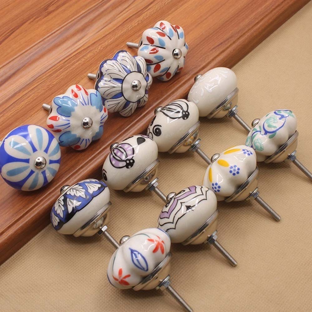 Furniture Hardware Latch - European Vintage Creative Wardrobe Cabinet Pumpkin