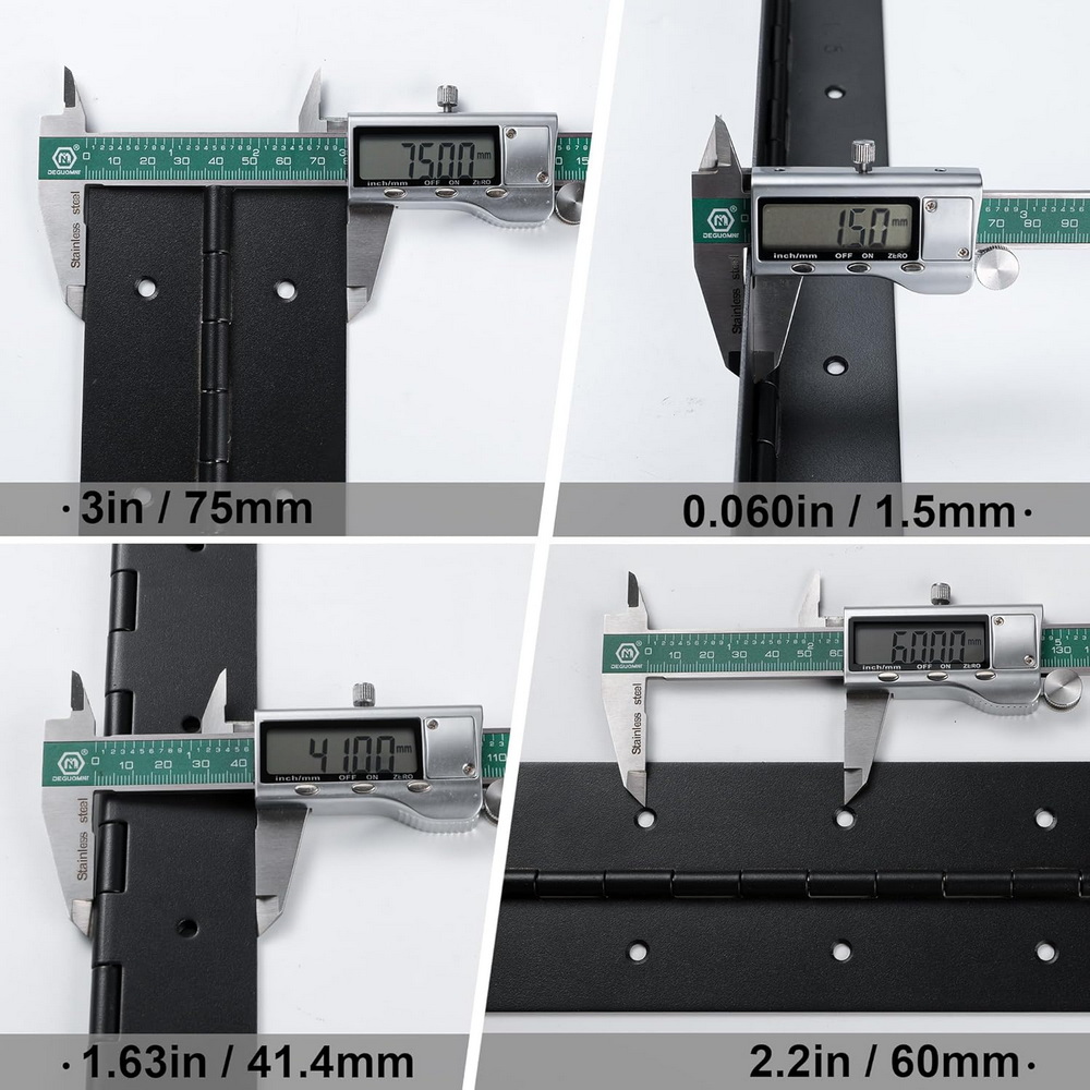 6in-20in Black Piano Hinges He - Piano Hinge Continuous recension och pris
