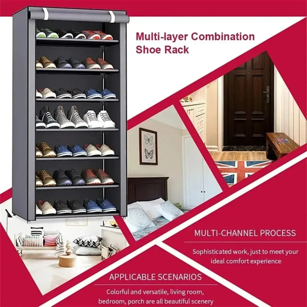 Multilayer Nonwoven Shoe Rack  - Furniture Hook Hardware recension och pris