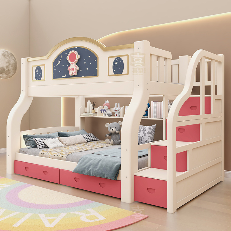 Solid wood two-layer bed Mothe - Furniture Hardware Lowes recension och pris