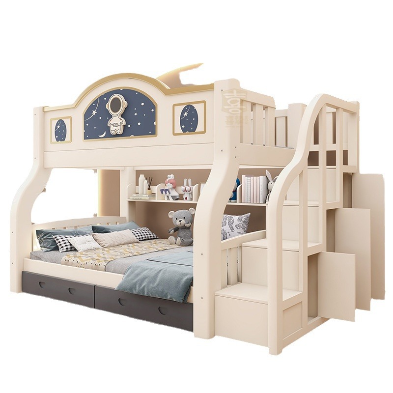 Solid wood two-layer bed Mothe - Furniture Hardware Lowes recension och pris