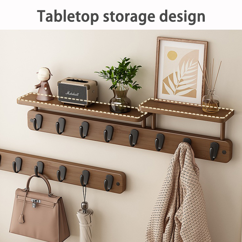 Bamboo Wall Coat Racks Storage - Furniture Hook Hardware recension och pris