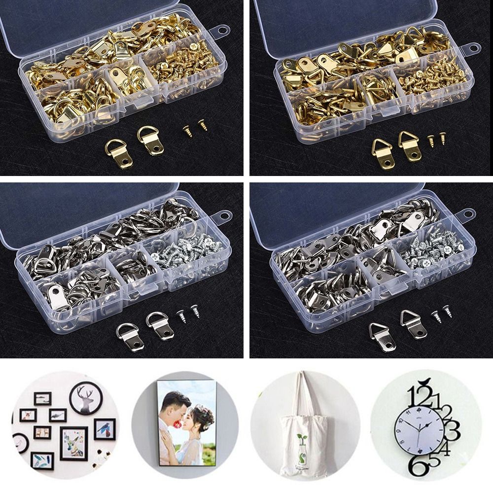 100Pcs Golden Double Hole Tria - Furniture Hook Hardware recension och pris