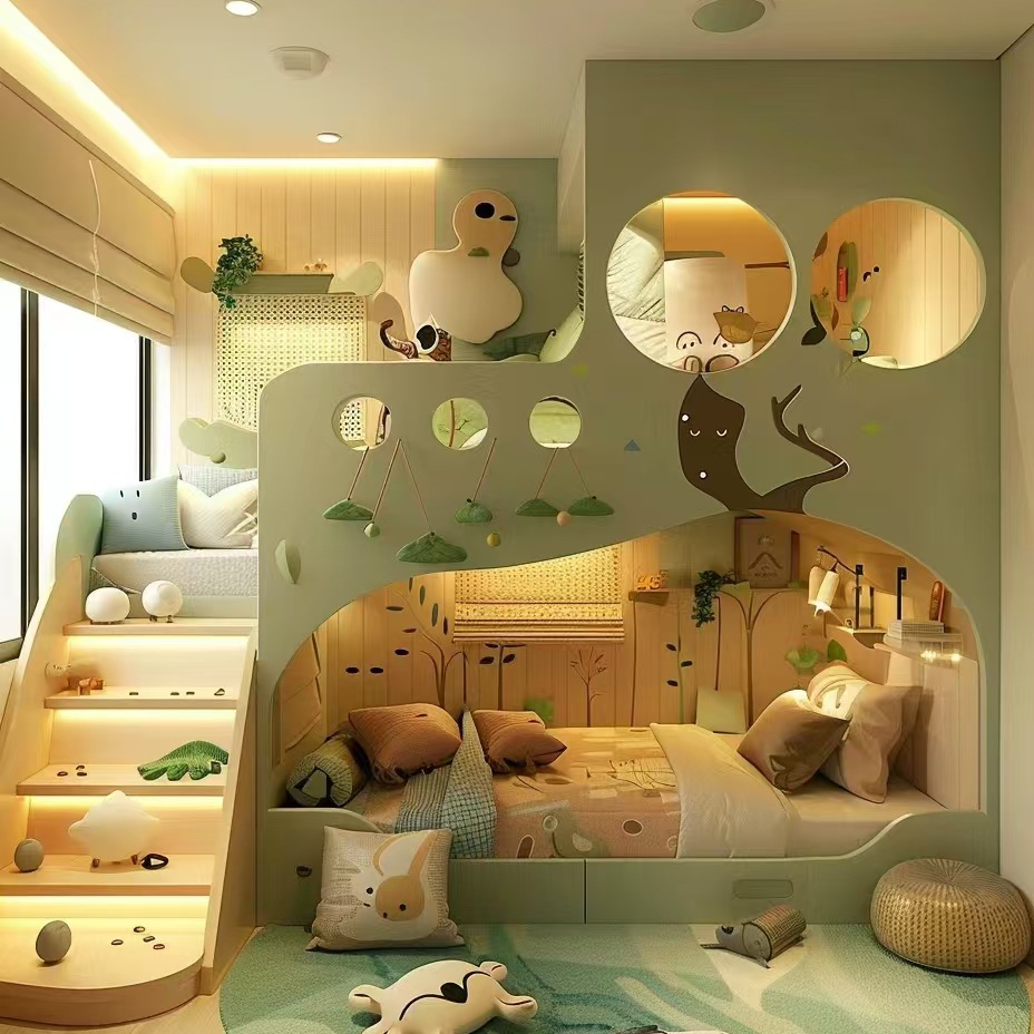 Solid Wood Children's Bed High - Furniture Hardware Lowes recension och pris