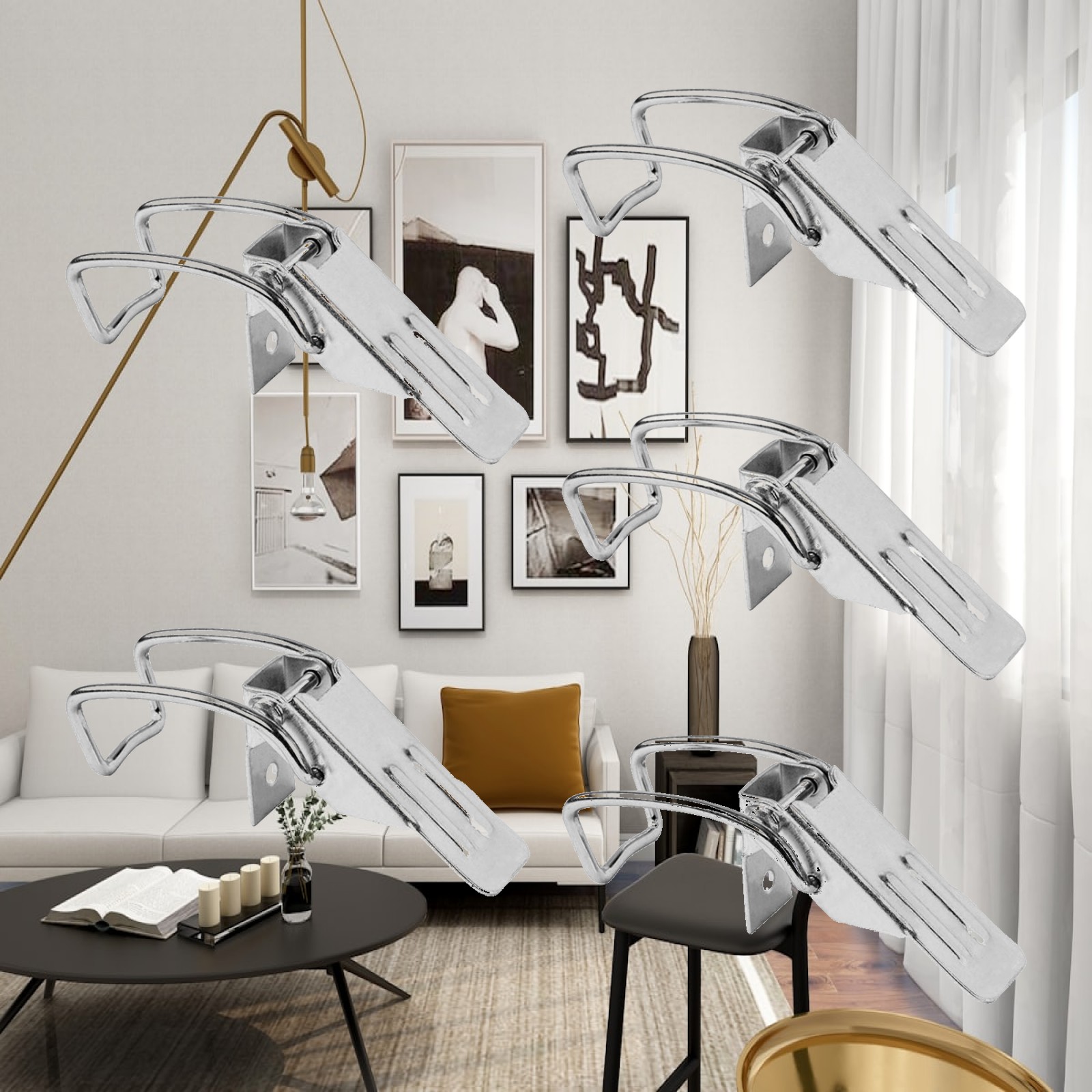 5x Latch Catch Hasp Metal Stur - Furniture Hardware Latch recension och pris