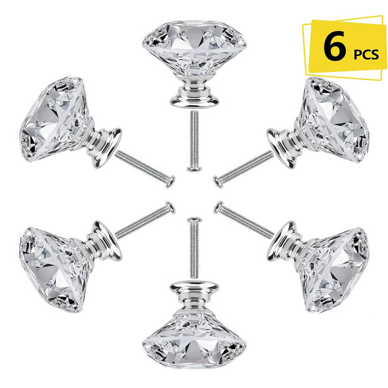 6Pcs Cabinet Knob with Screws  - Furniture Hardware Latch recension och pris