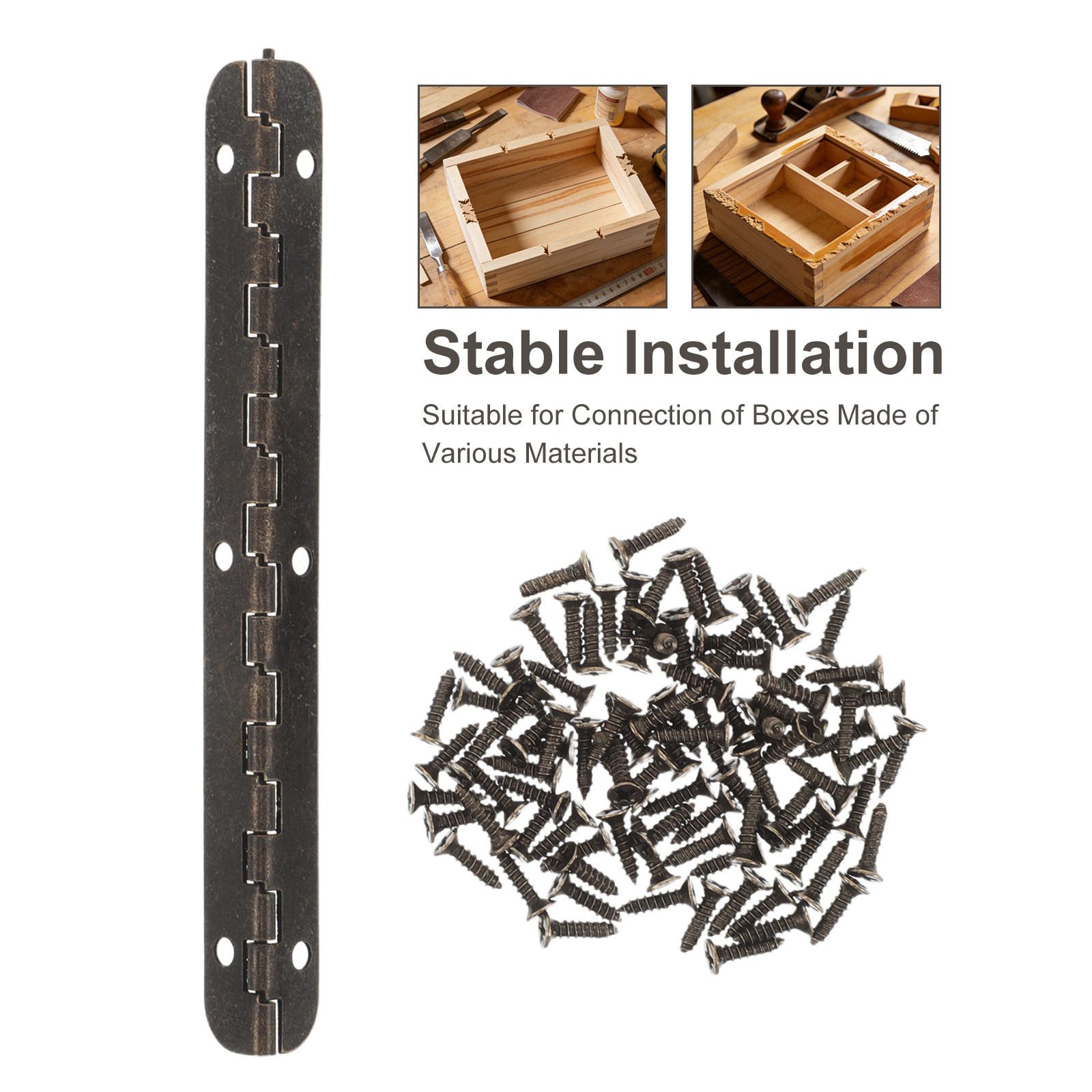 12Pcs Piano Hinge Alloy 100Mm  - Piano Hinge Continuous recension och pris